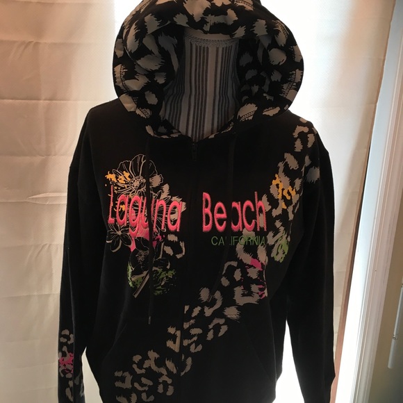 Rag wear California Hooded Black Sweat Jacket - Picture 1 of 8